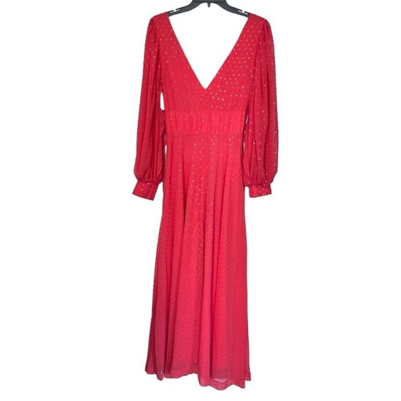 NWT Kimberly Goldson | Coral Gold Lesli Jacquard Maxi Dress S - Picture 1 of 16